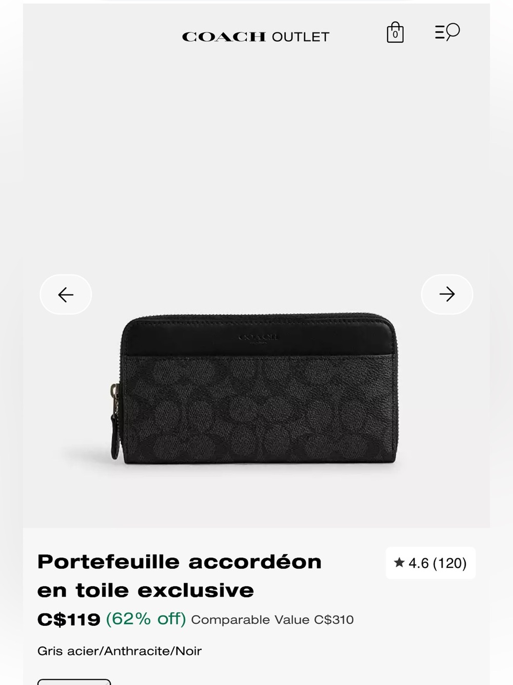 COACH, the Signature Canvas black Oxblood wallet!